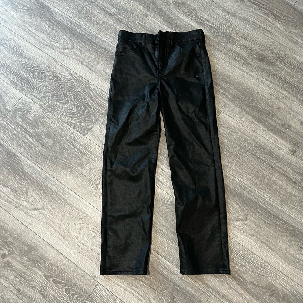 Black Express Leather Pants